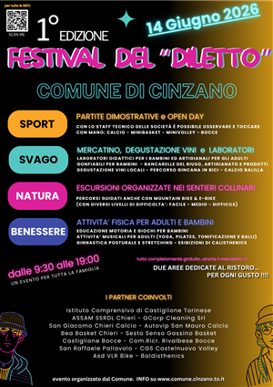 1° edizione Festival del Diletto
Domenica 14 Giugno 2026