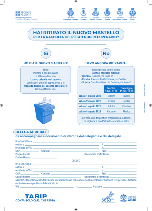 Ritiro Mastelli Tarip